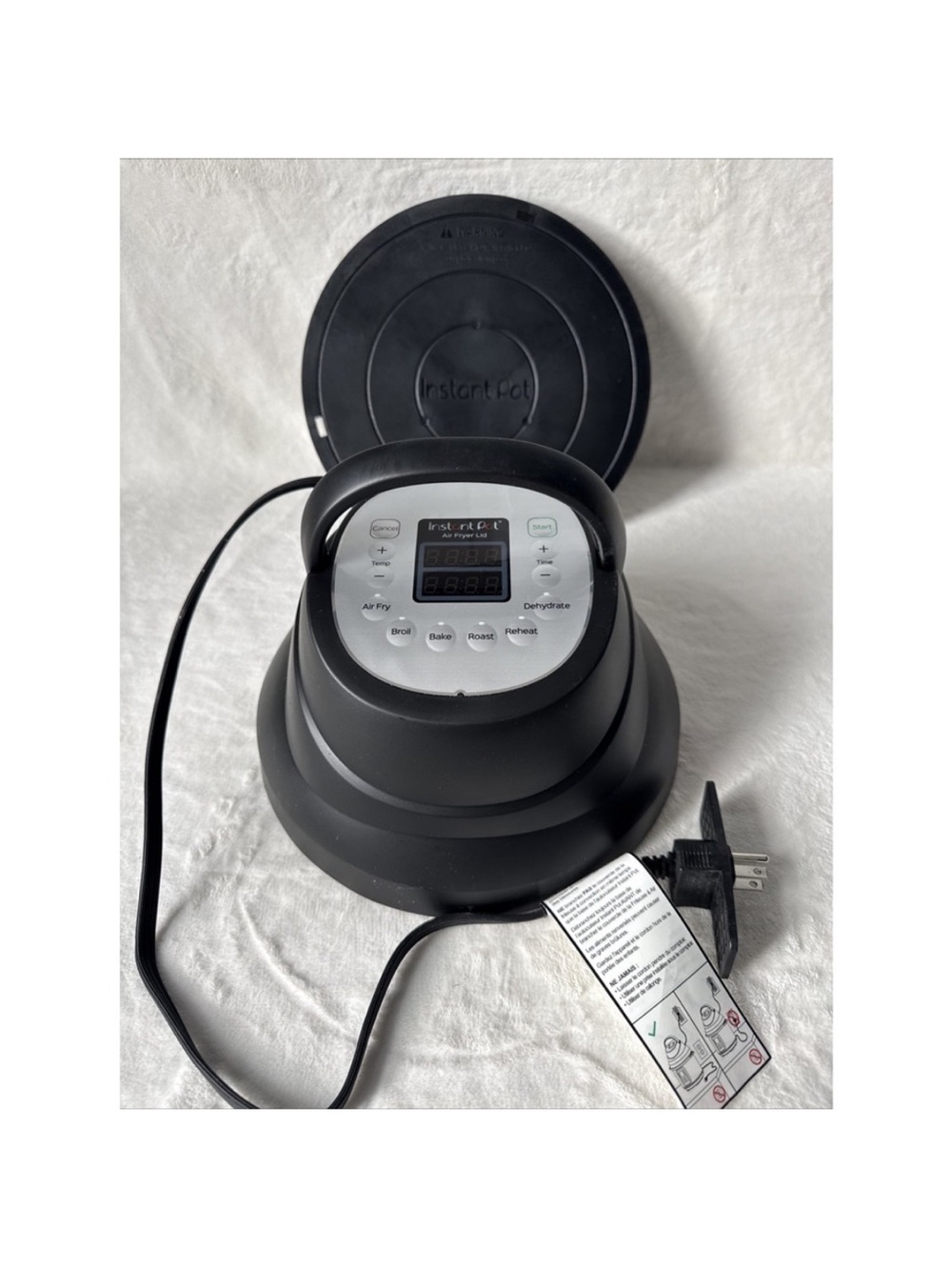 Instant Pot 6Qt Air Fryer Lid with base